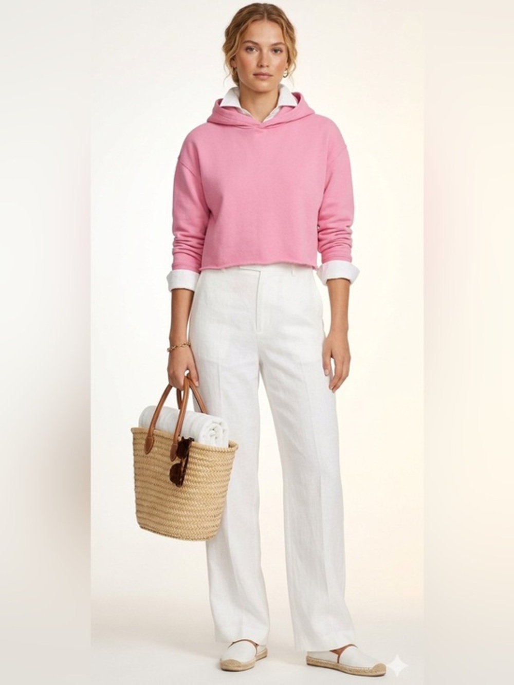 Cropped Pink Hoodie